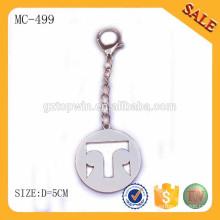 MC499 Etiqueta de encargo de la cadena del metal de la insignia para el bolso